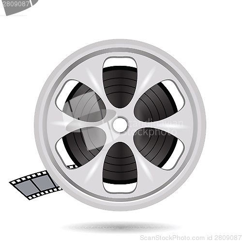 Image of cinema film tape on disc