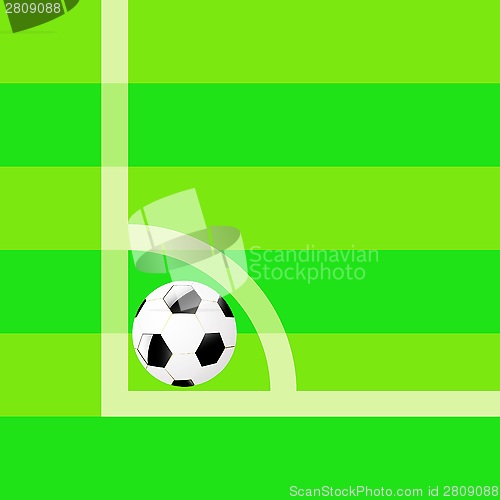 Image of ball on the soccer field