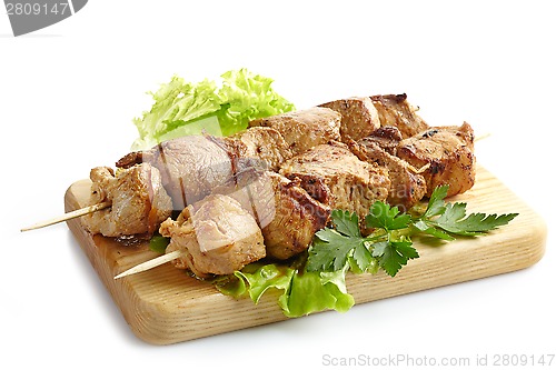 Image of grilled pork meat kebab