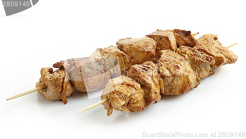 Image of grilled pork meat kebab