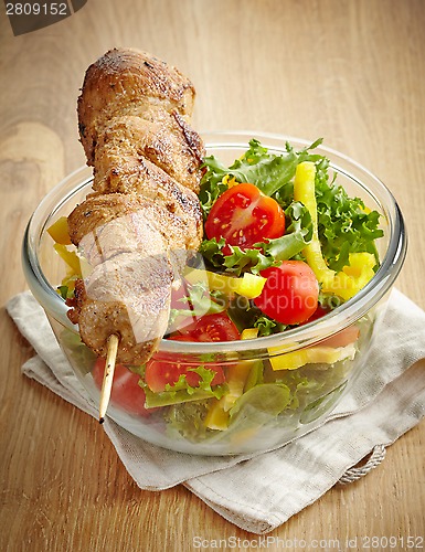 Image of grilled pork meat kebab