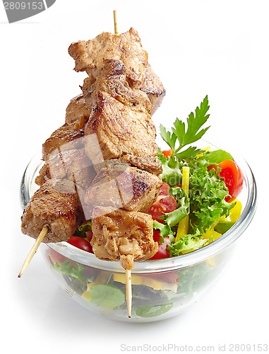 Image of grilled pork meat kebab