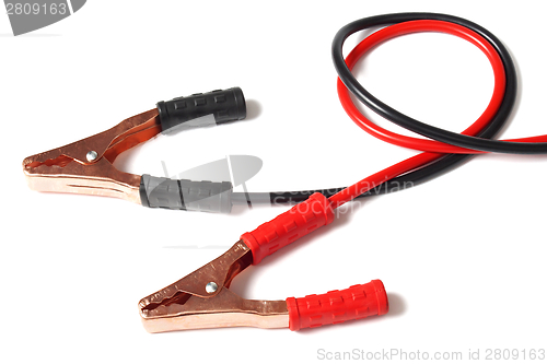 Image of Jumper cables on white