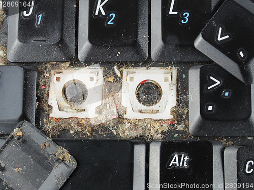 Image of Dirty laptop keyboard