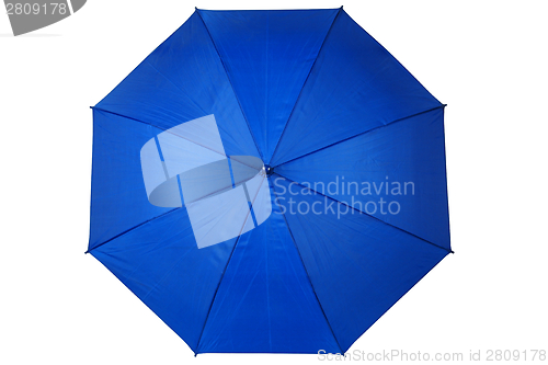 Image of Opened blue umbrella