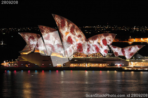 Image of SYDNEY, NSW, AUSTRALIA - JUNE 2, 2014;  Sydney Opera House durin