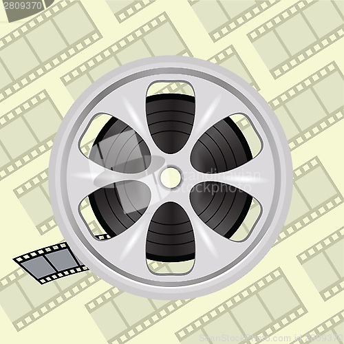 Image of cinema film tape on disc