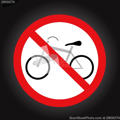 Image of no bike allowed sign