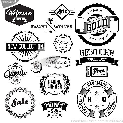 Image of Set of vintage bagdes