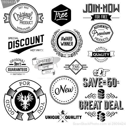 Image of Set of vintage bagdes