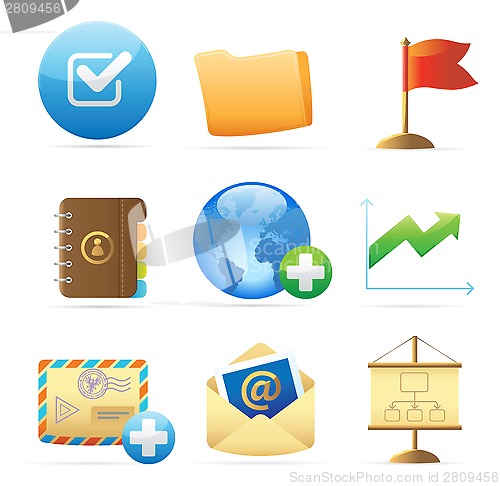 Image of Icons for business metaphor