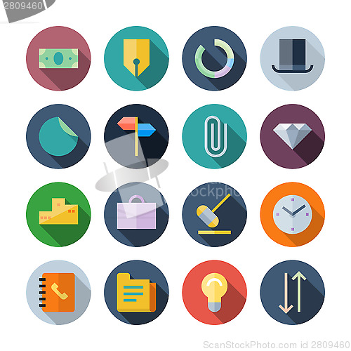 Image of Flat Design Icons For Business