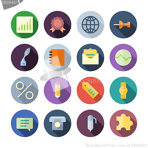 Image of Flat Design Icons For Business