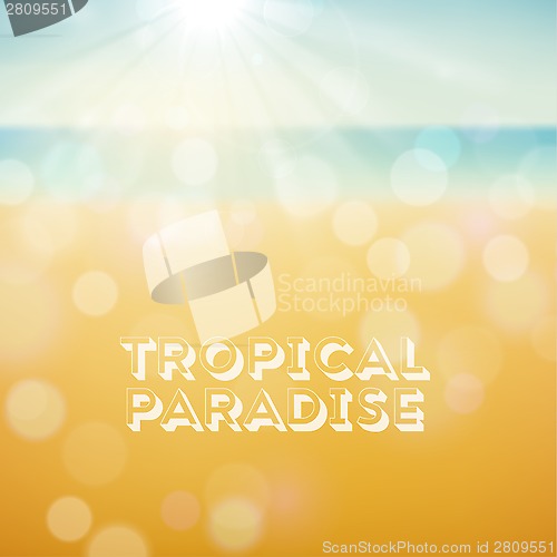 Image of Summer holiday tropical beach background