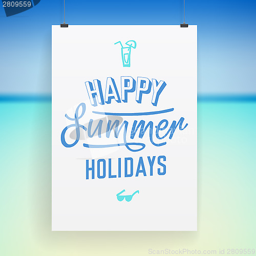 Image of Summer holiday poster design