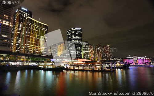 Image of SYDNEY NSW, AUSTRALIA - JUNE 3  2014; Sydney City in vibrant col