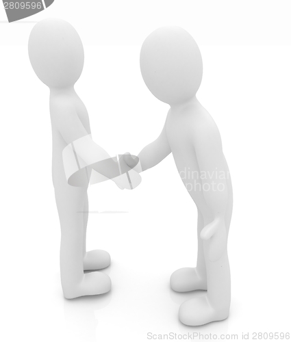 Image of Handshake. 3D mans