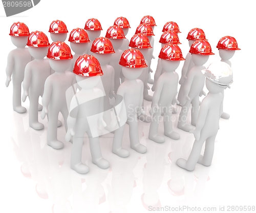 Image of 3d mans in a hard hat