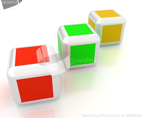 Image of Abstract colorfull blocks 3d