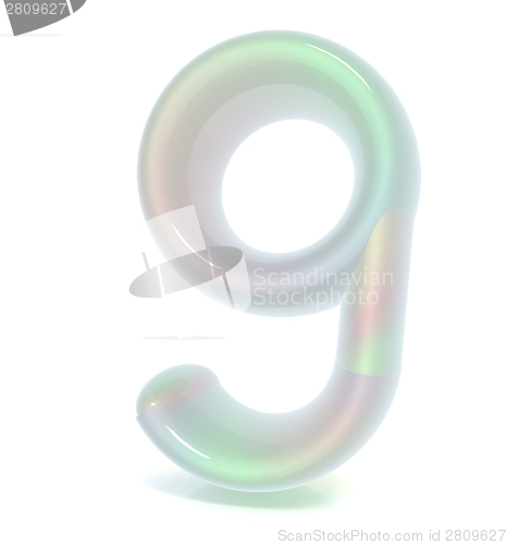 Image of Glossy 3d number "nine"