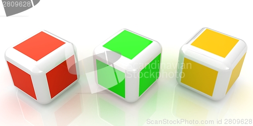 Image of Abstract colorfull blocks 3d