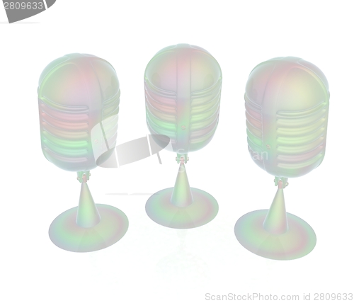 Image of 3d rendering of a microphones