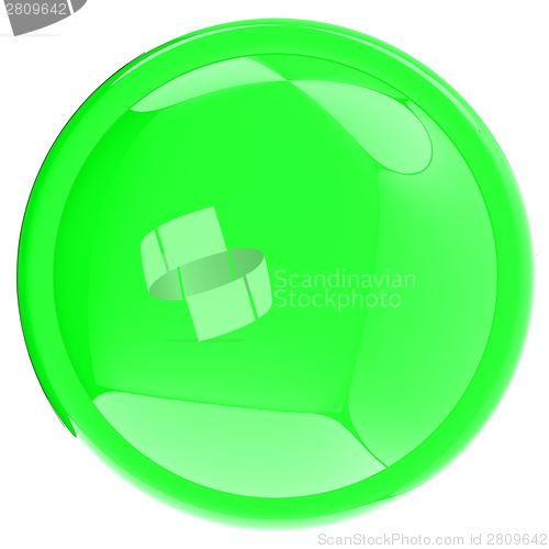 Image of Glossy green button