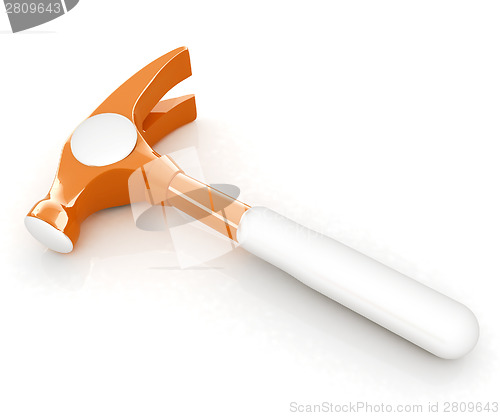 Image of Hammer on white background 