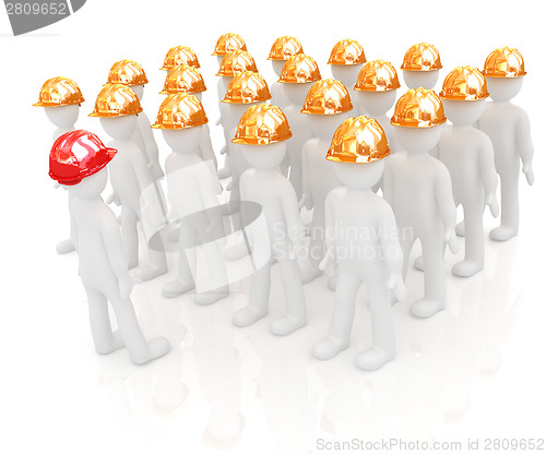 Image of 3d mans in a hard hat