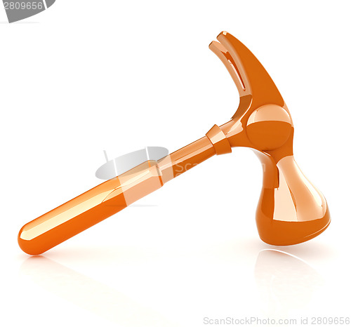 Image of Hammer on white background 