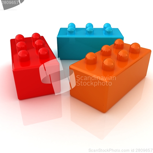 Image of Building blocks on white 
