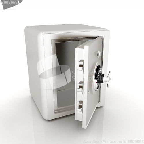 Image of Security metal safe with empty space inside 