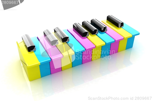 Image of Colorfull piano keys