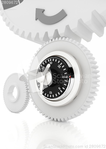 Image of gears with lock