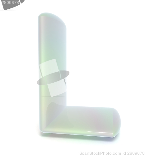 Image of Glossy alphabet. The letter "L"