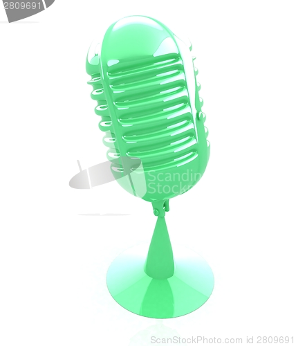 Image of 3d rendering of a microphone