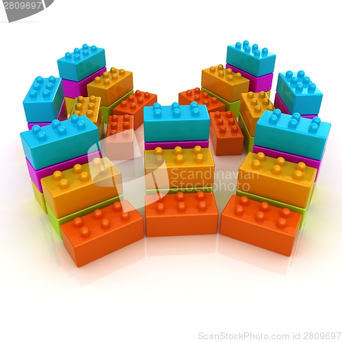 Image of Building blocks on white 
