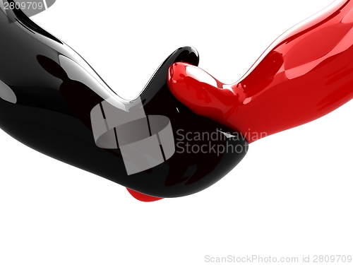 Image of Handshake. Glossy icon