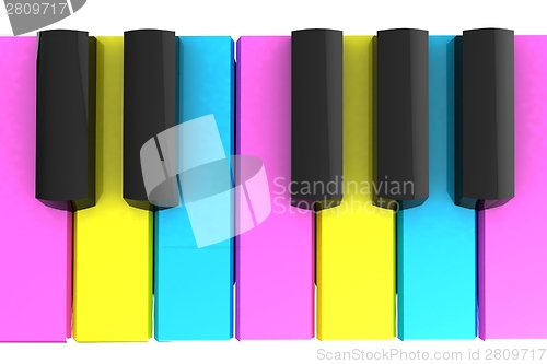 Image of Colorfull piano keys