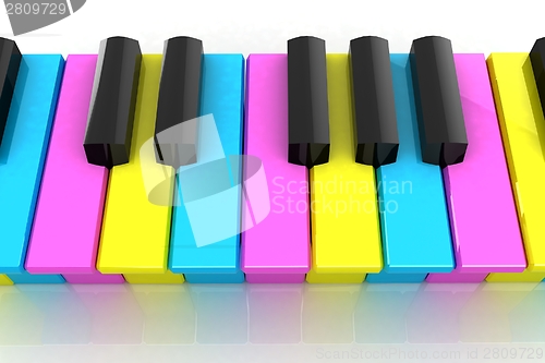 Image of Colorfull piano keys