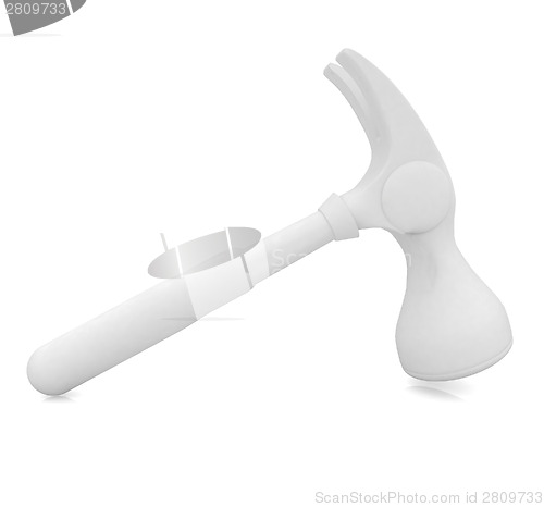 Image of Hammer on white background 