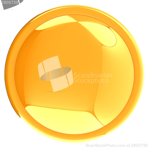 Image of Glossy yellow button