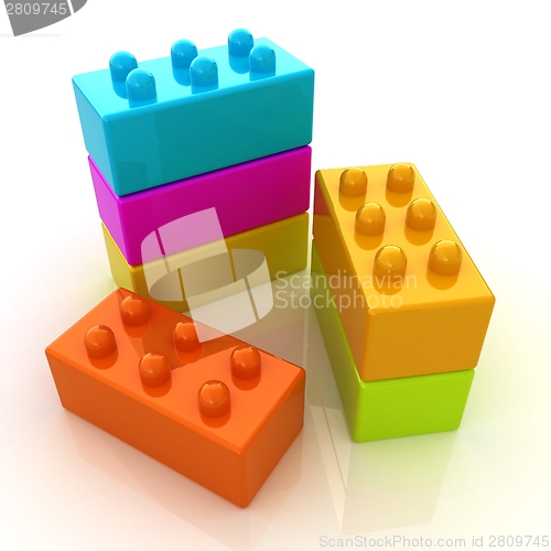 Image of Building blocks on white 