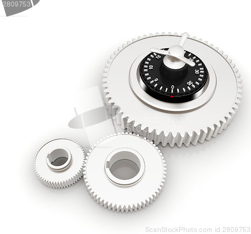 Image of gears with lock