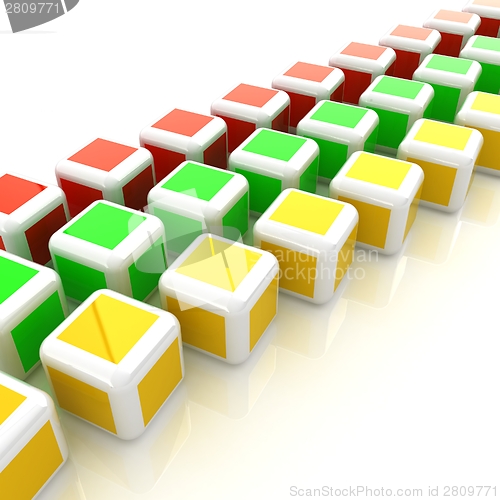 Image of Abstract colorfull blocks 3d