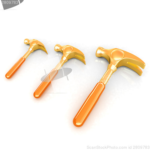 Image of Hammer on white background 