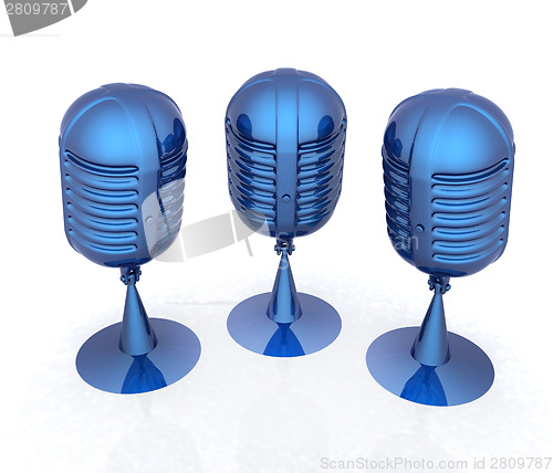 Image of 3d rendering of a microphones