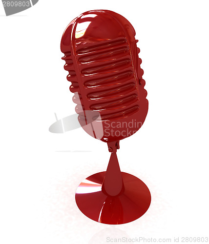 Image of 3d rendering of a microphone