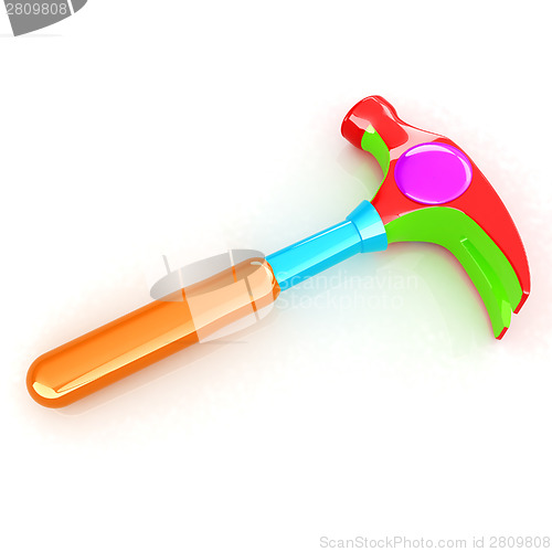 Image of Hammer on white background 