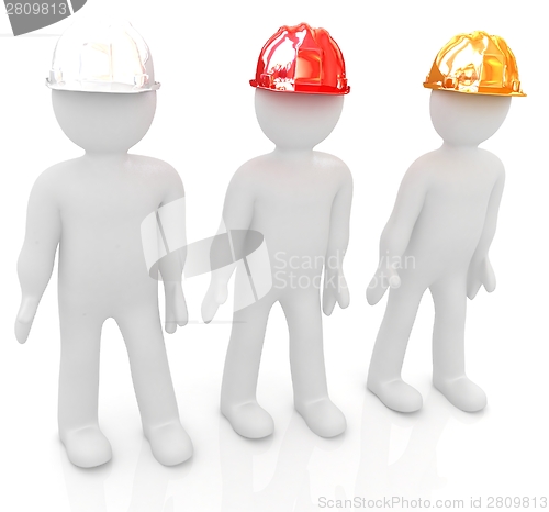 Image of 3d mans in a hard hat